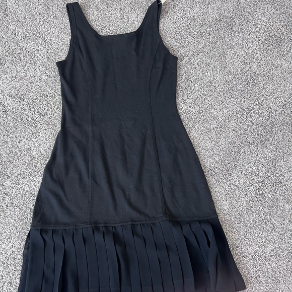 NWT! Ann Tjian For Kennar Black Knit Cotton Sleeveless Tank Short Dress Size M - Picture 6 of 7